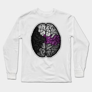 Large Demisexual Pride Flag Colored Brain Vector Long Sleeve T-Shirt